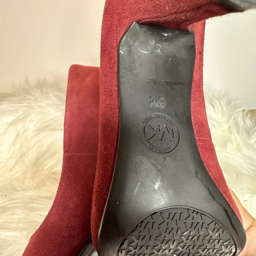 Michael Kors Red Suede Stiletto Heels